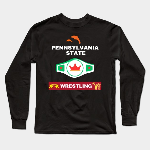 Pennsylvania State wrestling Long Sleeve T-Shirt by ARTA-ARTS-DESIGNS